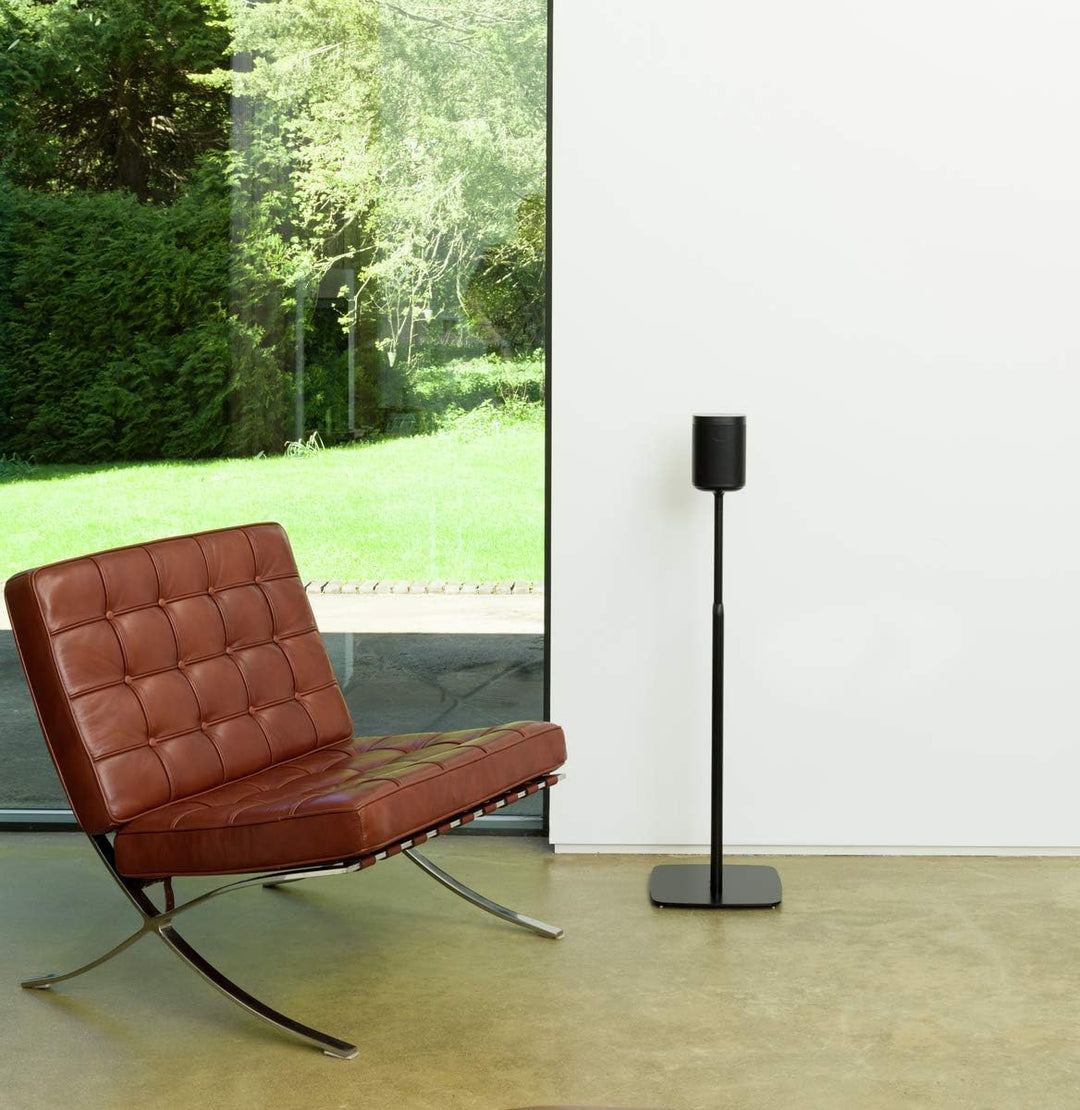 Flexson Verstellbare Bodenständer für Sonos One, One SL und Play:1 - Schwarz (Paar) Schwarz Single,