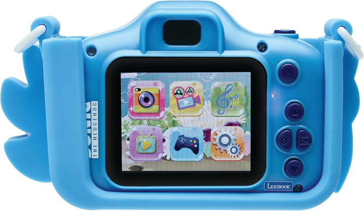 Lexibook, Sonic The Hedgehog, 4-in-1 Kinderkamera mit Schutz, Foto-, Video-, MP3- und Spiel-Funktion