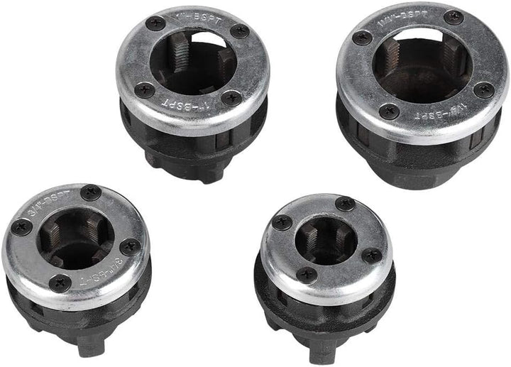 Rohrgewindeschneidsatz, 4 Gewindeschneidkluppensatz, manuelle Klempnerrohr-Gewinde-Kit, 1/2 ", 3/4",