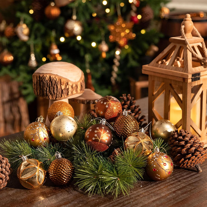 Valery Madelyn Weihnachtskugeln 30 Stücke 6cm Kunststoff Christbaumkugeln Weihnachtsdeko mit Aufhäng