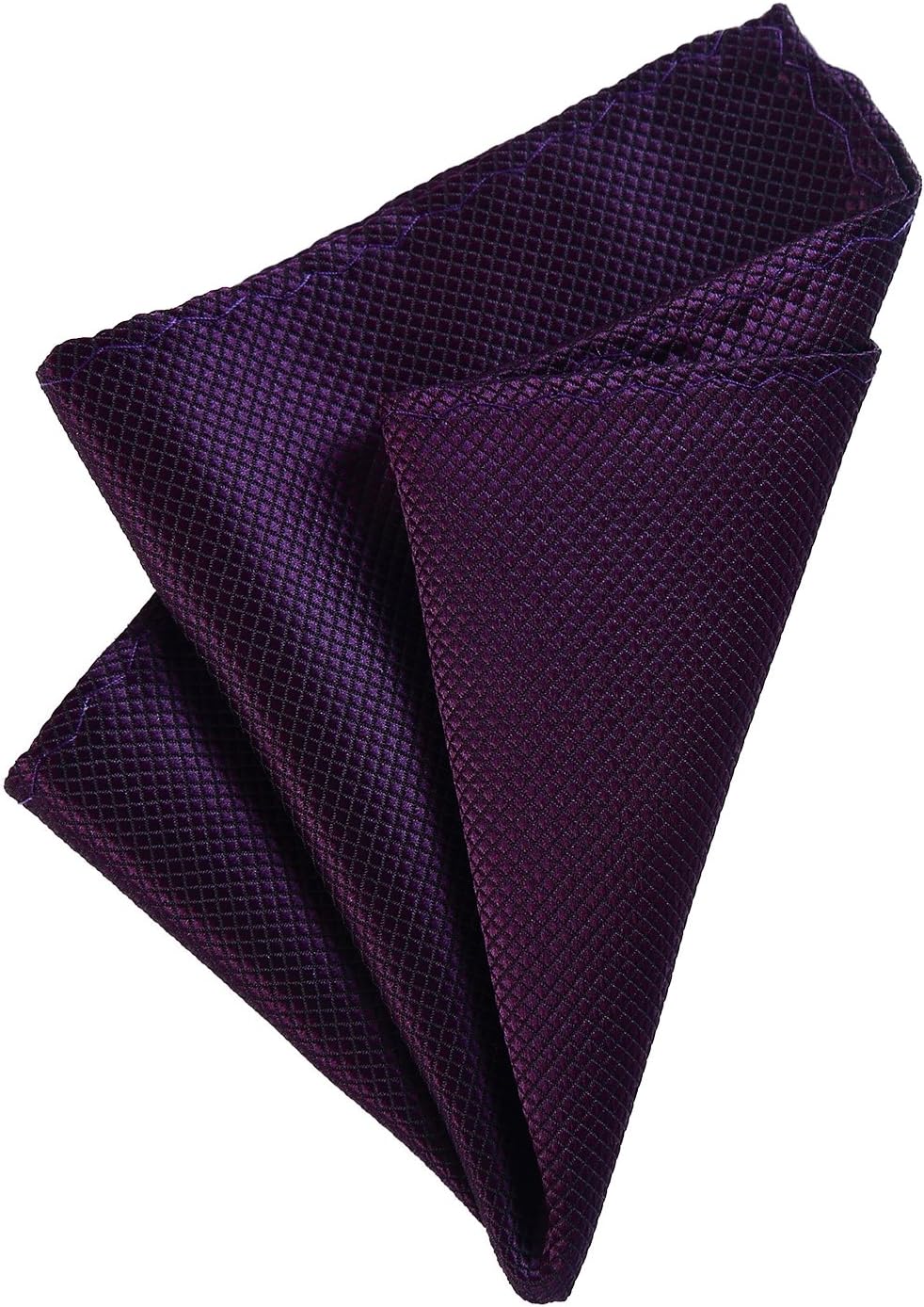 DonDon Herren Fliege und Einstecktuch gebunden und grössenverstellbar Aubergine, Aubergine