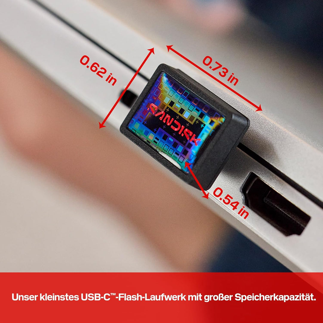 SANDISK Extreme Fit USB Flash-Laufwerk 512 GB (bis zu 400 MB/s Lesegeschwindigkeit, Speicher zur dau