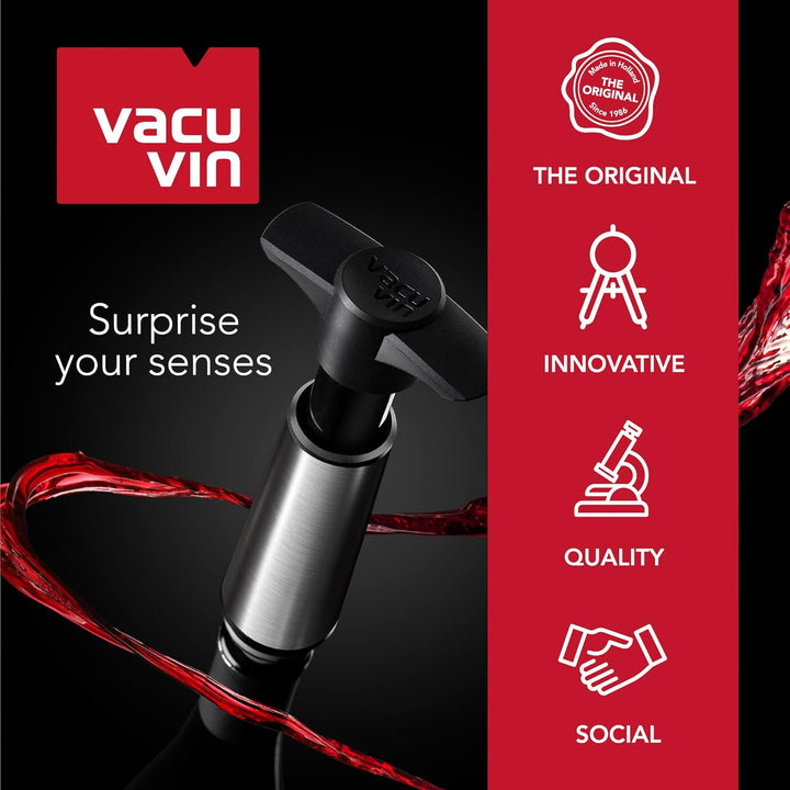 Vacu Vin Flexibler Weinkühler - Wiederverwendbar Weintrauben Design - Flaschenkühler Manschette für