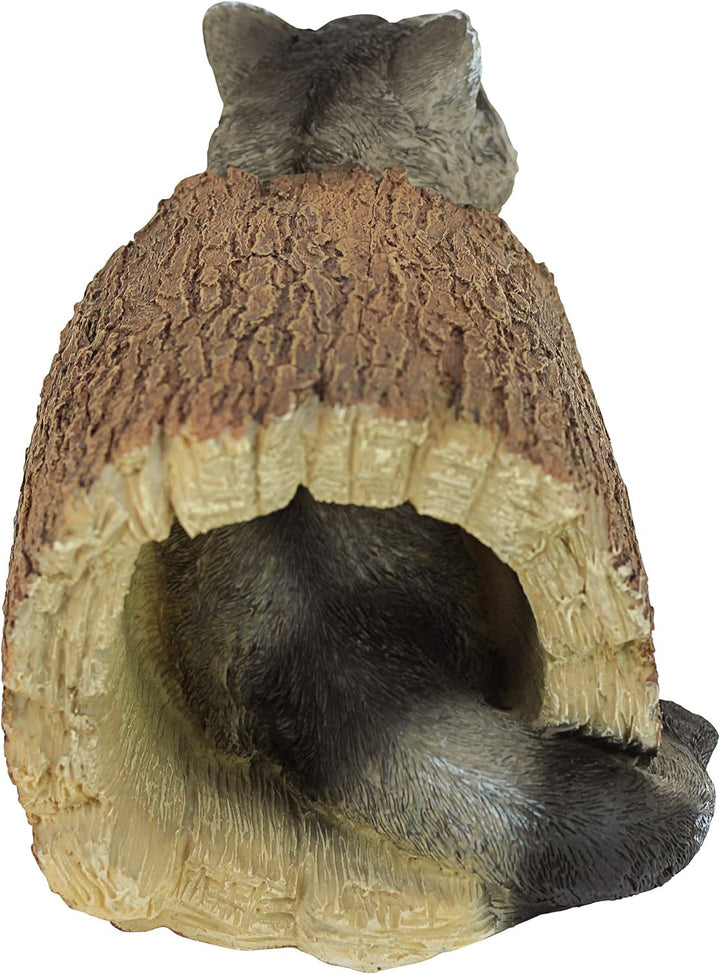 Design Toscano Bandit der Waschbär Tierstatue, Polyresin, Vollfarbe, 25,5 cm, Bandit