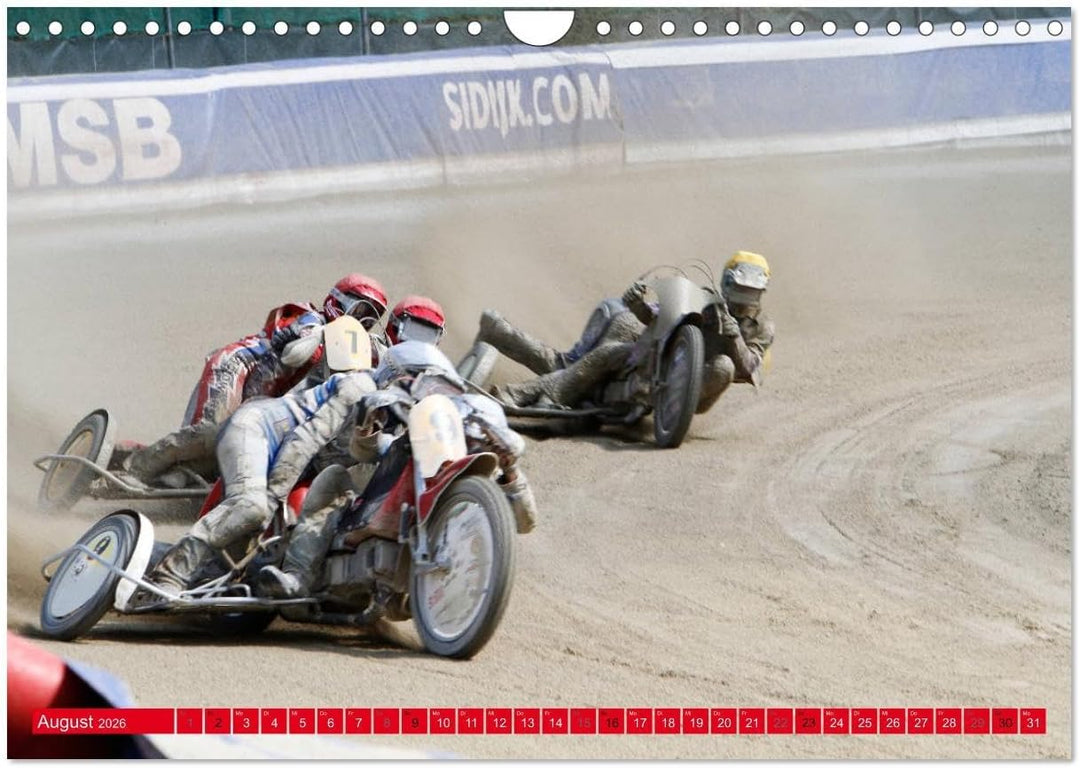 Speedway Sandbahn (Wandkalender 2026 DIN A4 quer), CALVENDO Monatskalender: Sandbahnrennen Gespann u