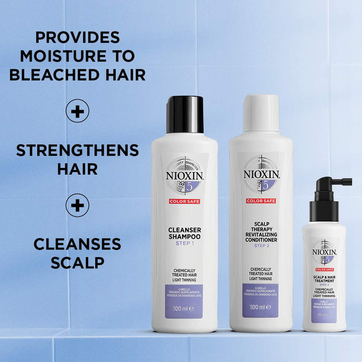NIOXIN System 5 für chemisch behandeltes Haar mit leichter Ausdünnung Probe-Set 150 ml/50 ml, Probe-