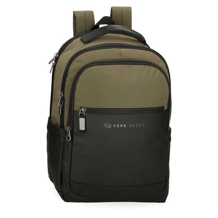 Pepe Jeans Jarvis Rucksack für Notebook 39,6 cm (15,6 Zoll), Grün, 31 x 44 x 15 cm, Kunstleder und P