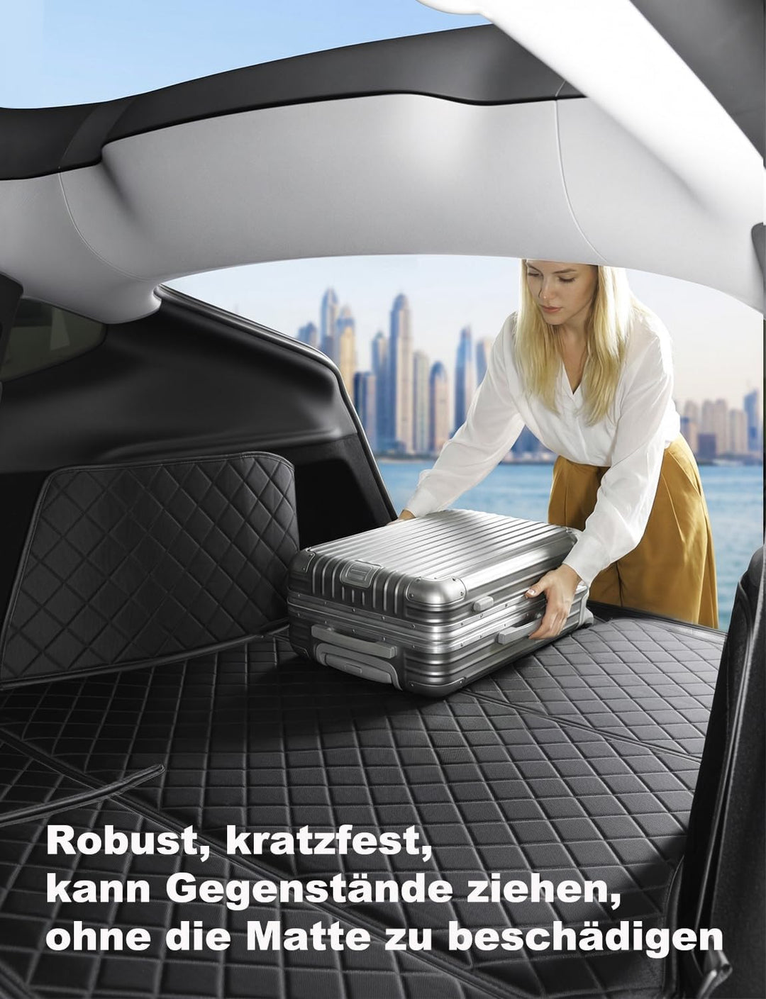 ThinsGo Kofferraummatte für Tesla Model Y Juniper 2025 2026 Neues Tesla Model Y Juniper Zubehör Koff