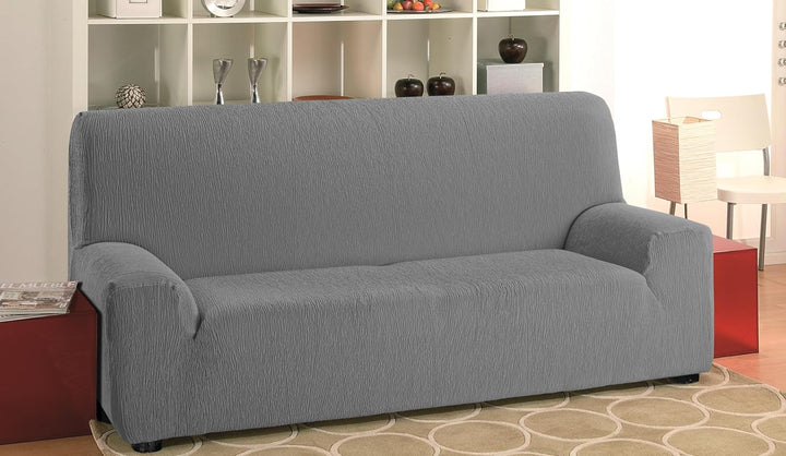 Martina Home Elastischer Sofabezug Modell Emilia 3 Plätze grau 3 Sitzer Grau, 3 Sitzer Grau