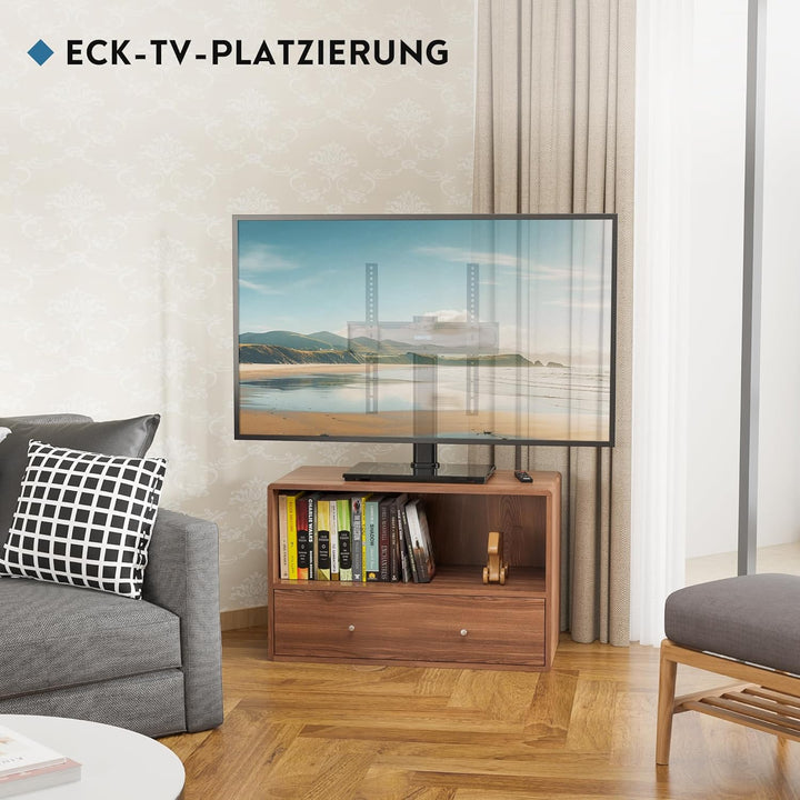BONTEC TV Standfuss TV Ständer Schwenkbar für 26-55 Zoll LCD LED OLED Plasma Flach & Curved Fernsehe