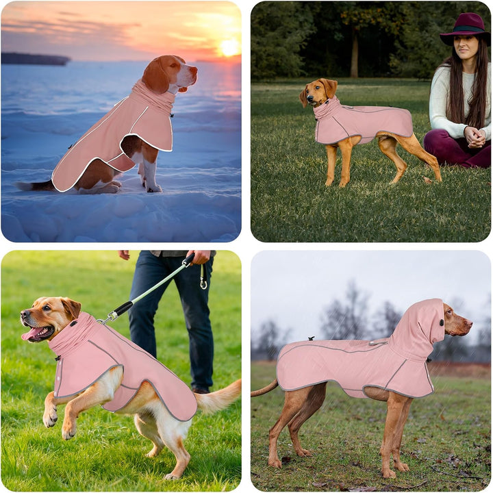 Hunderegenmantel - Wasserdichter Regenjacke für Hunde, Einstellbare Regenmantel für Mittlere, Grosse