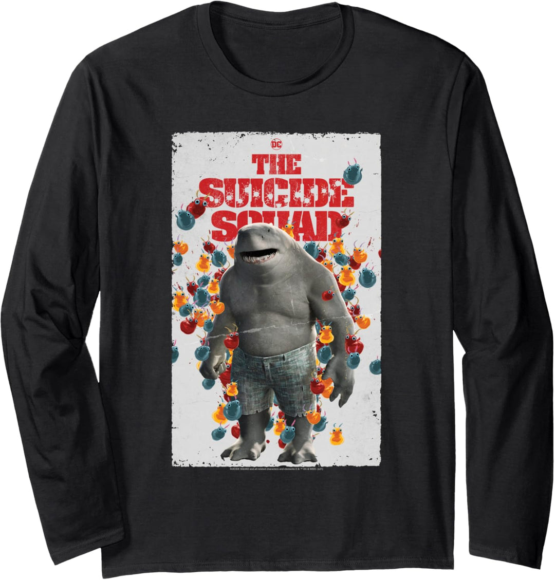The Suicide Squad King Shark Poster Langarmshirt