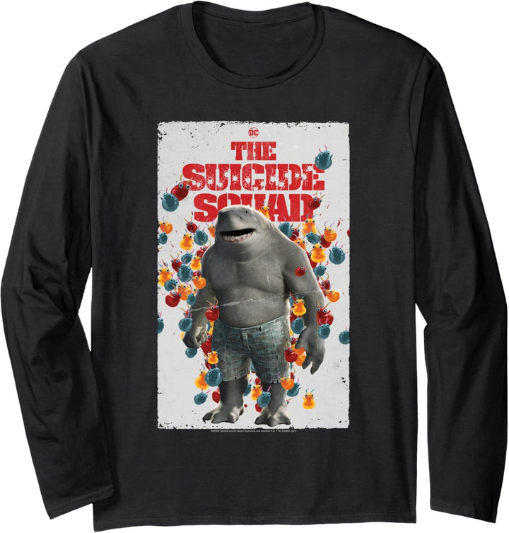 The Suicide Squad King Shark Poster Langarmshirt