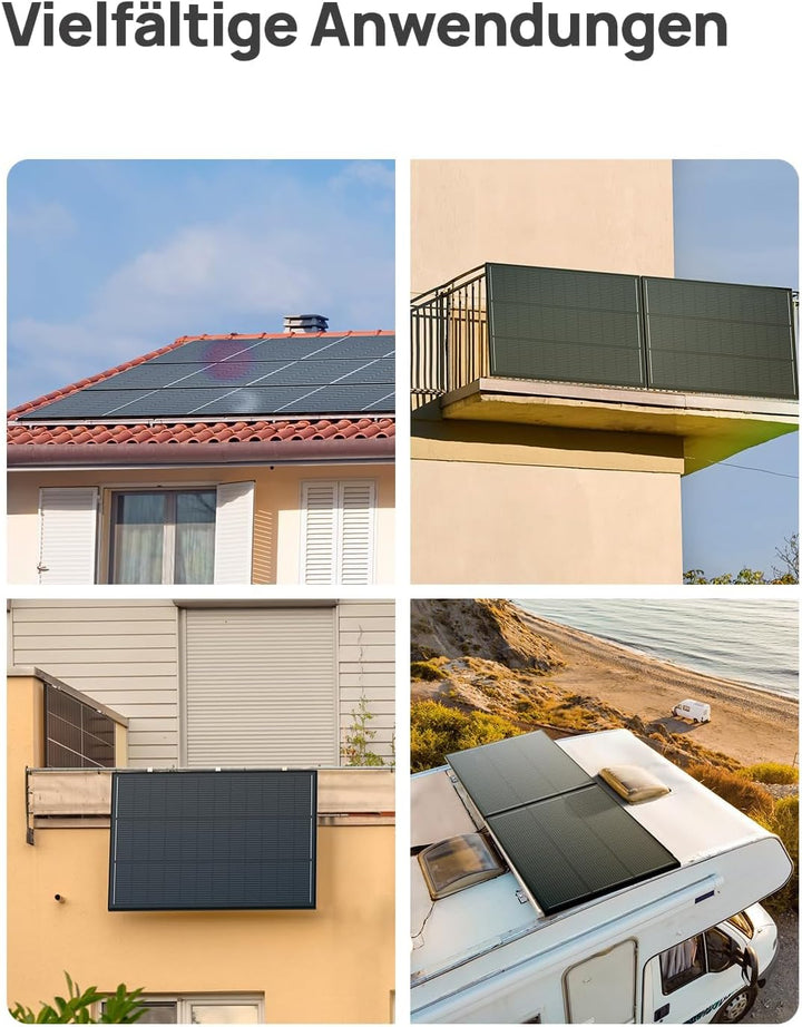 AFERIY Monokristallin Solarpanel 120W, 18V, Solarpanel 120W mit 23% Wirkungsgrad, 3,2 mm dickes Schu