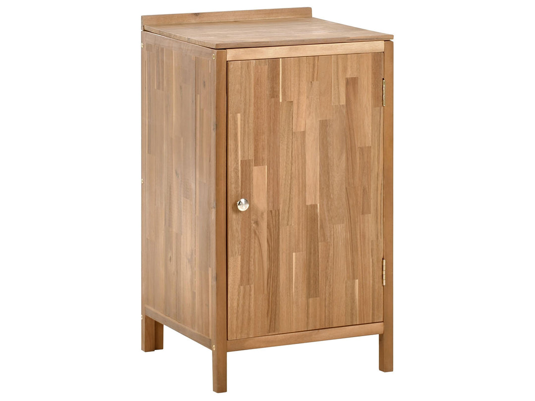 Beliani Outdoor-Küchenschrank Akazienholz braun schmal 50x50x90 cm mit Tür Venosa