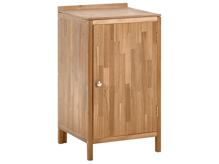 Beliani Outdoor-Küchenschrank Akazienholz braun schmal 50x50x90 cm mit Tür Venosa