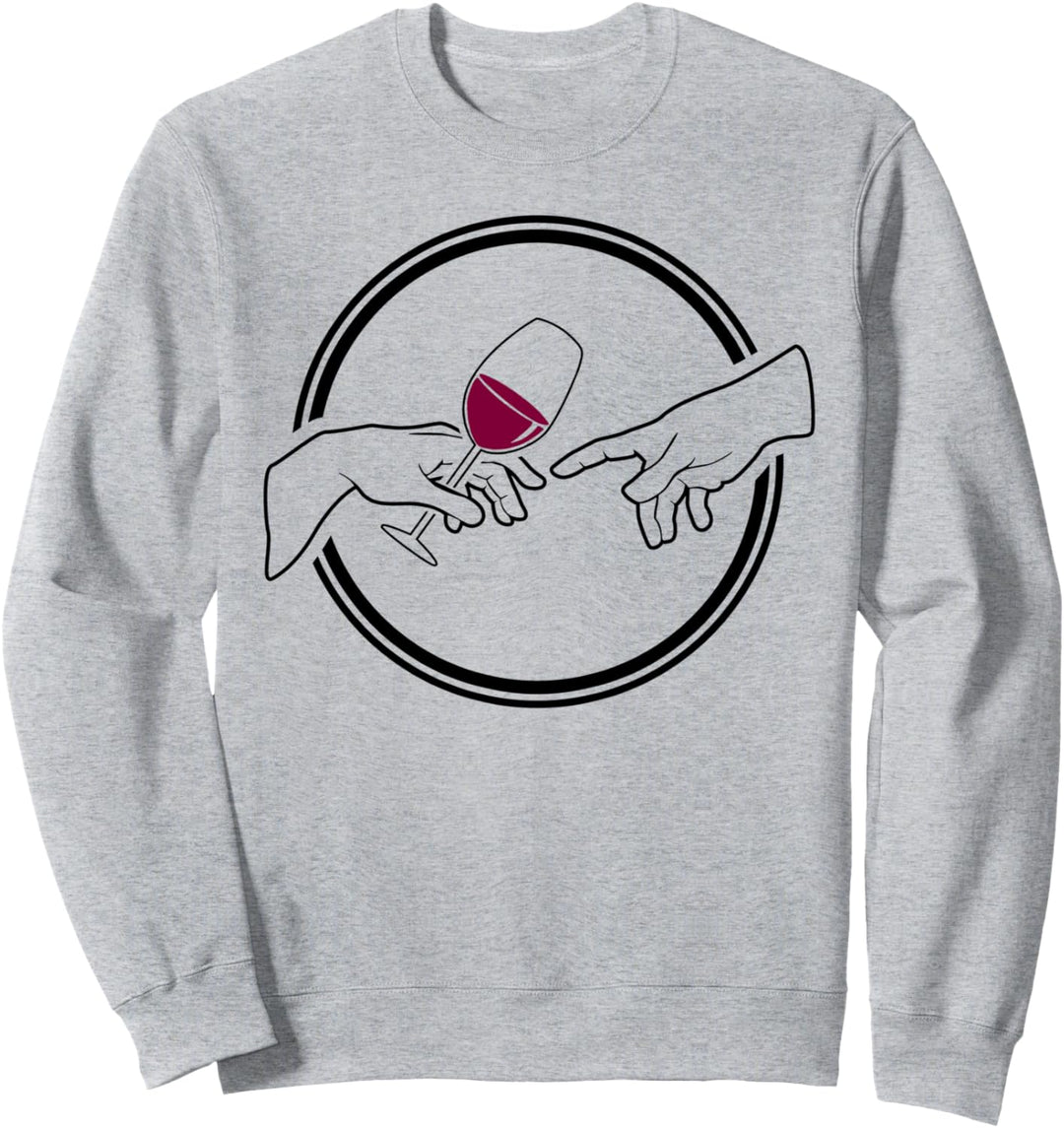 Michelangelo Hände - Wein - Ästhetische Kunst Sweatshirt