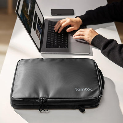 tomtoc 360° Laptop Tasche Hülle für 15-Zoll Neu MacBook Air M2 2023 A2941, 16 Zoll MacBook Pro M2/M1