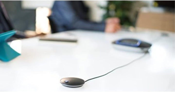 Logitech Group Erweiterungs-Mikrofone, 2x Zusatzmikrofone für 20 Meeting-Teilnehmer, Bluetooth, Stum