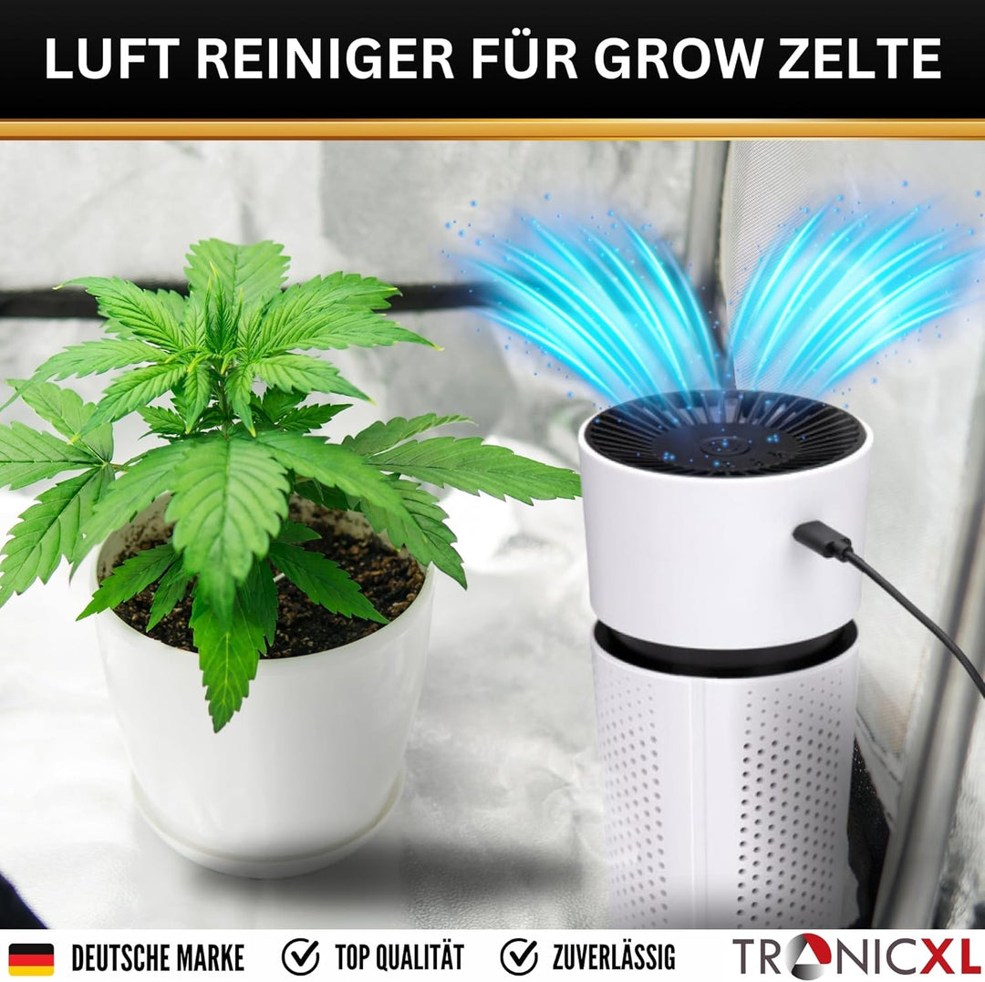 Mini Luftreiniger Hepa Filter für Growbox Luftfilter Grow Grower Zelt Zelte Boxen Schrank Lüfter mit