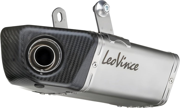 Auspuffanlage LeoVince Komplettanlage SBK UNDERBODY, Edelstahl, Carbon Kappe, 2/1, mit Katalysator,