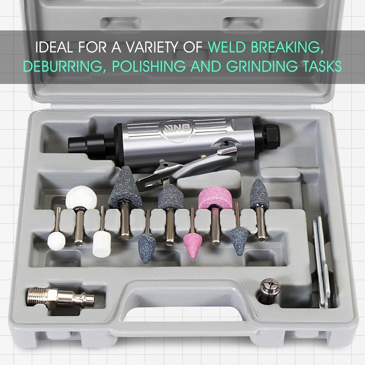 Druckluftschleifer-Set für Schleifen und Polieren, Mini Druckluft Poliermaschine, Stabschleifer Druc
