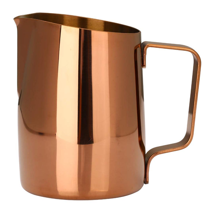 Espresso-Milchaufschäumer, Milchkännchen, Edelstahl, für Kaffee-Latte-Kunst, 420 ml gold, Gold