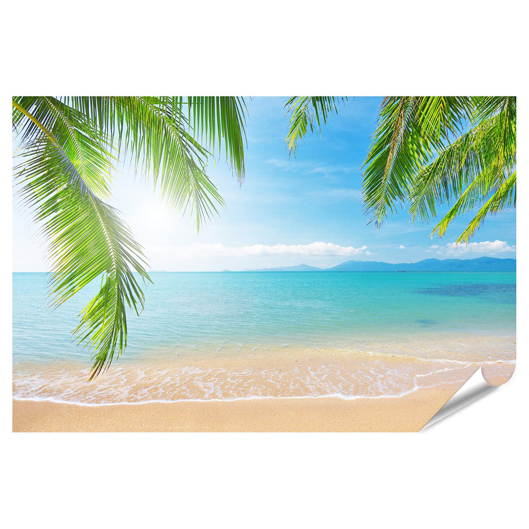 islandburner XXL Bild Poster Palmen Und Tropischer Strand Urlaubsfeeling Premium Bilder Fotodruck Po