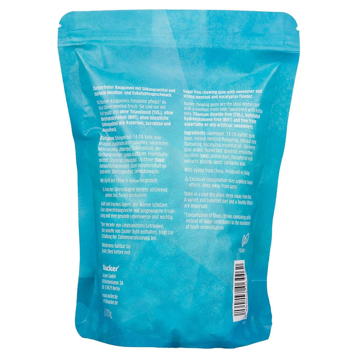 Xucker Zuckerfreie Zahnpflege Kaugummis - Xylit Kaugummis zuckerfrei mit Freshmint Geschmack I Vegan