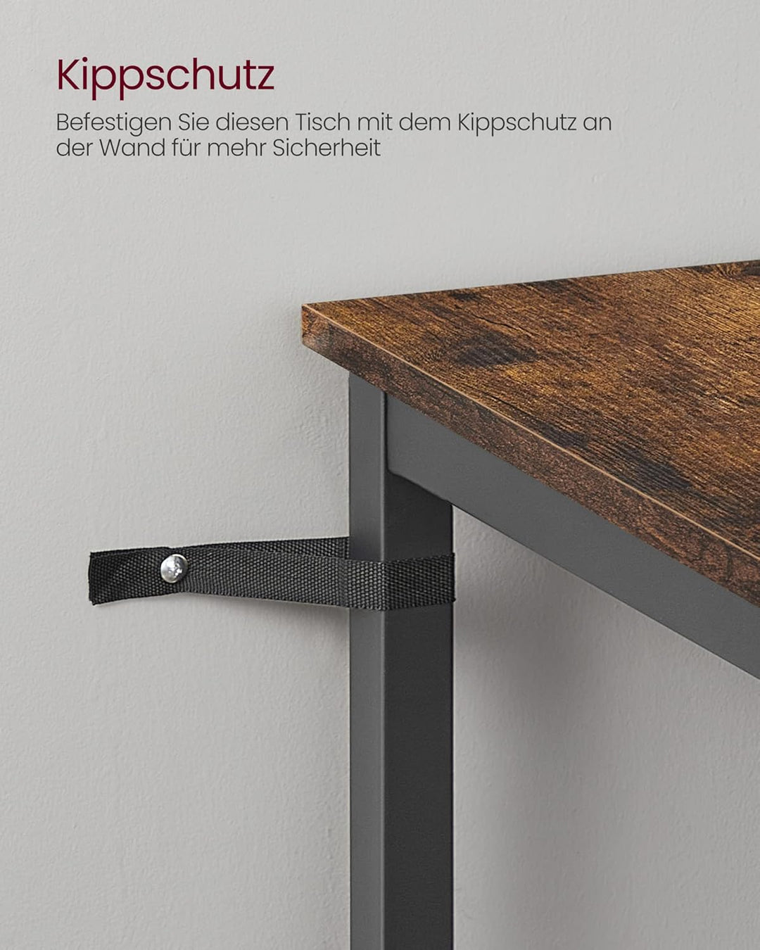 VASAGLE Hoher Tisch, Bartisch, quadratisch, Stahlrahmen, 60 x 60 x 92 cm, einfache Montage, für Küch