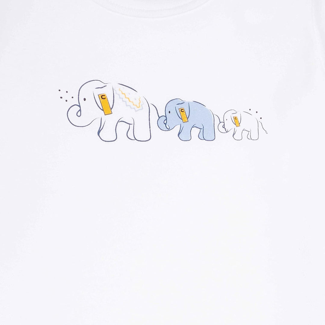 Steiff Baby-Jungen Set Jogger + T-Shirt Langarm Shorts 80 BRIGHT WHITE, 80 BRIGHT WHITE