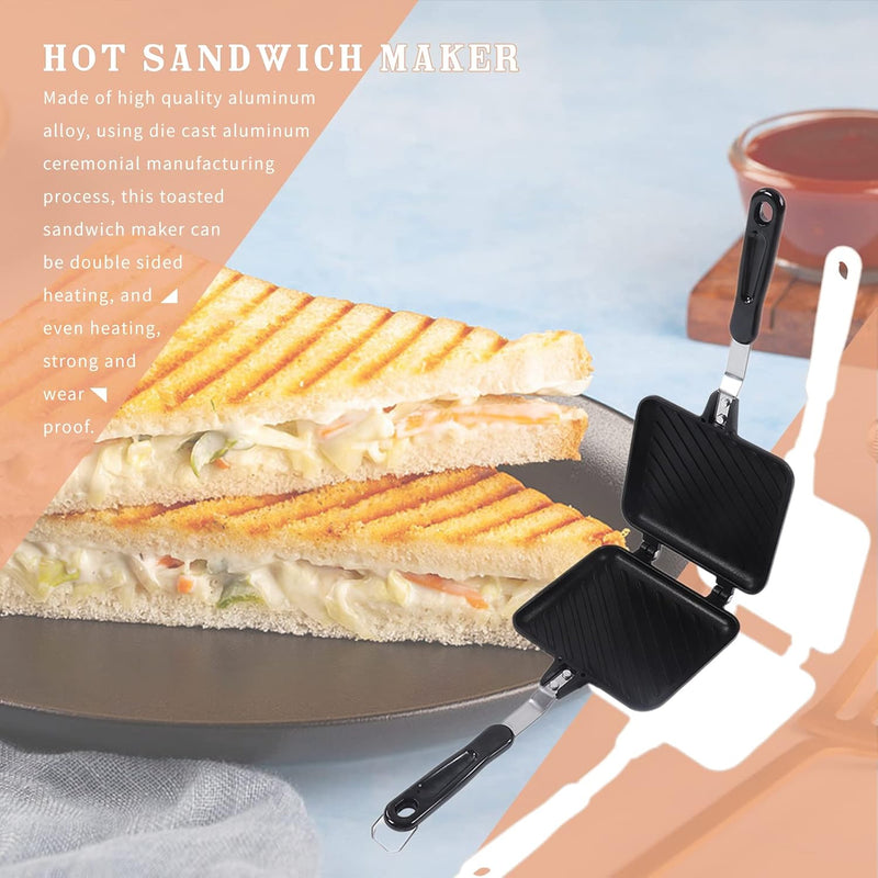 Heisser Sandwichmaker, Sandwich-Panini-Maker mit Antihaftbeschichtung und Isoliertem Griff, Schnelle