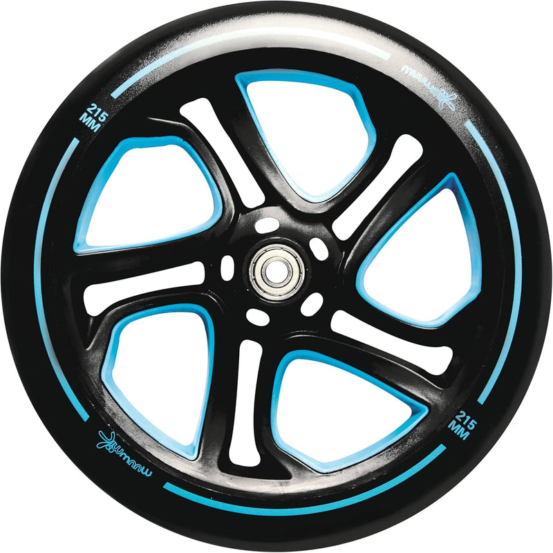 muuwmi Aluminium Scooter Pro – Tretroller, 215 mm, ABEC 7, für Kinder und Erwachsene, GS-geprüft, hö