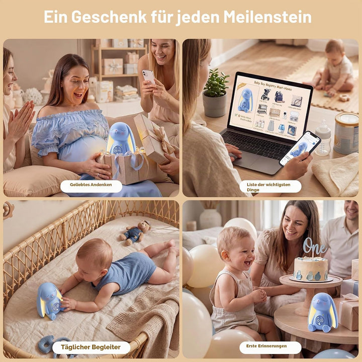 MeWaii White Noise Machine Baby mit Weinen-Erkennung &amp; Wecker, 100 Weisses Rauschen, 22 Stunden Akku