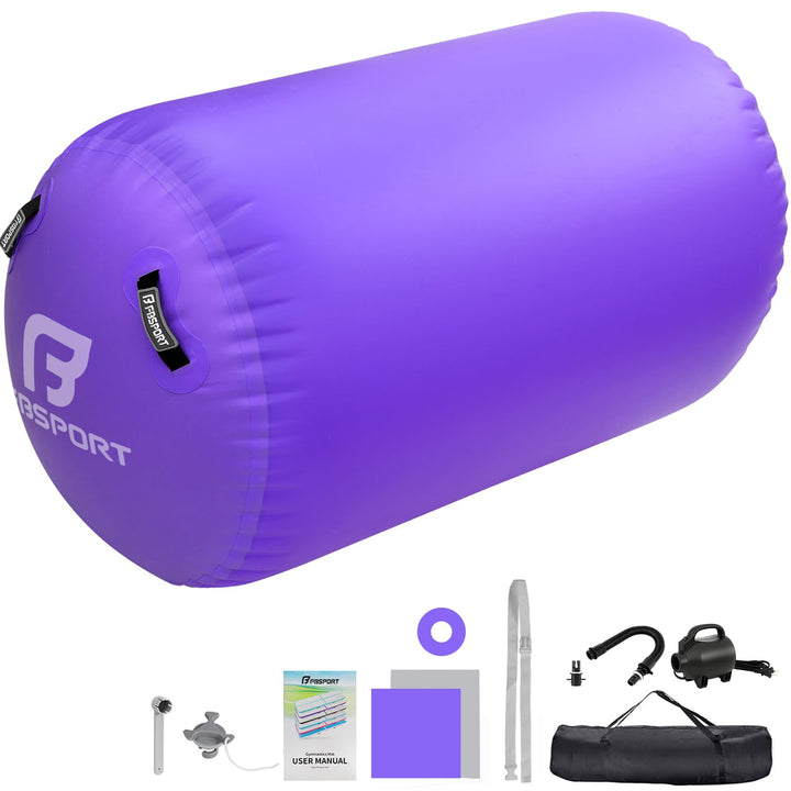 FBSPORT Aufblasbare Air Roll, 100/120cm Aufblasbare Luft Rollen, Yoga Gymnastik Zylinder, Gymnastikm