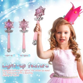 Schneeflocken-Zauberstab: 1pcs 35,50 x 10,70 x 5,70 cm Leuchtenden Zauberstab Prinzessin Cosplay Pro