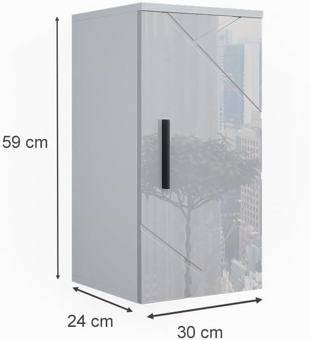 Vicco Badschrank Irma, Weiss Hochglanz, 30 x 59 cm Weiss Hochglanz 30x59 cm, Weiss Hochglanz 30x59 c