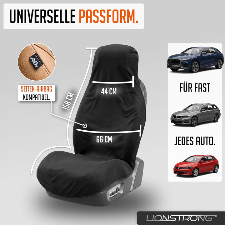 LIONSTRONG® Autositzschoner Vordersitz universell kompatibel [WASSERDICHT] - Autositzbezüge - Sitzsc