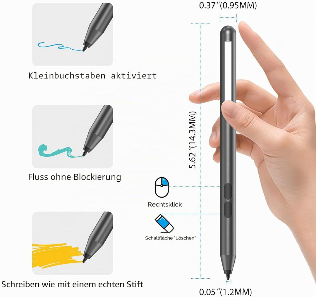 ANYQOO MPP Stylus Pen 1.51 mit 1024 Druckempfindlichkeit, Palm Rejection, AAAA-Batterie, Lange Akkul