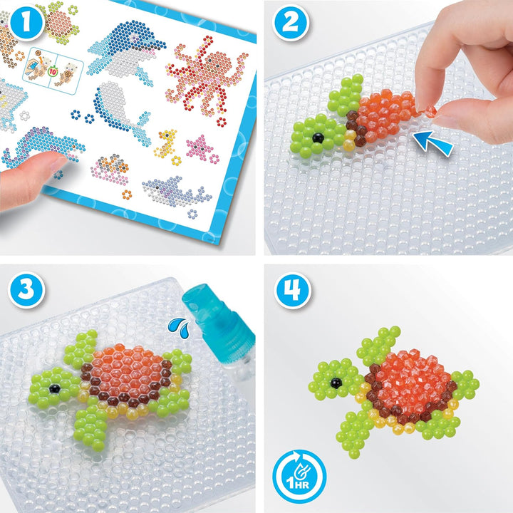 Aquabeads - 35046 Ozean Bastelset - Bastelset & 31520 Glitzerperlen - Nachfüllset Nachfüllpack Baste