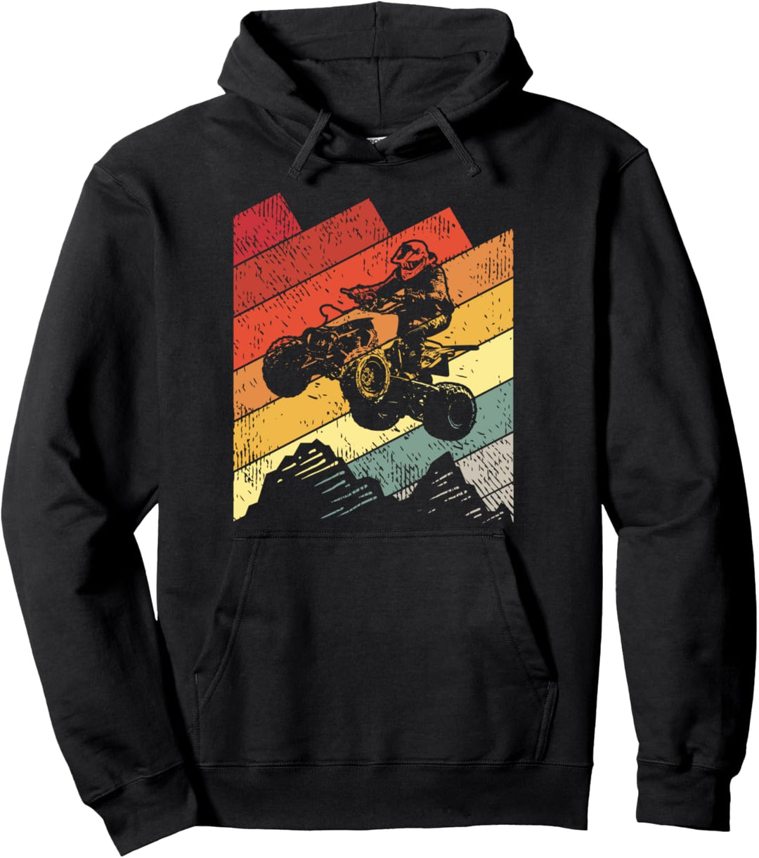 ATV Biker Vintage Geschenk Racing Four Wheeler Quad Bike Pullover Hoodie