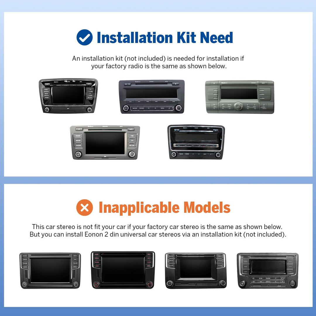 Eonon Android 12 Autoradio für VW Golf T5 usw. Seat Skoda 6+64GB 8-Core 9"-QLED-Display Radio mit Sn