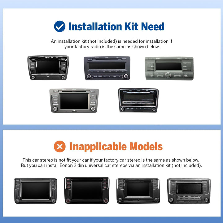 Eonon Android 12 Autoradio für VW Golf T5 usw. Seat Skoda 6+64GB 8-Core 9"-QLED-Display Radio mit Sn