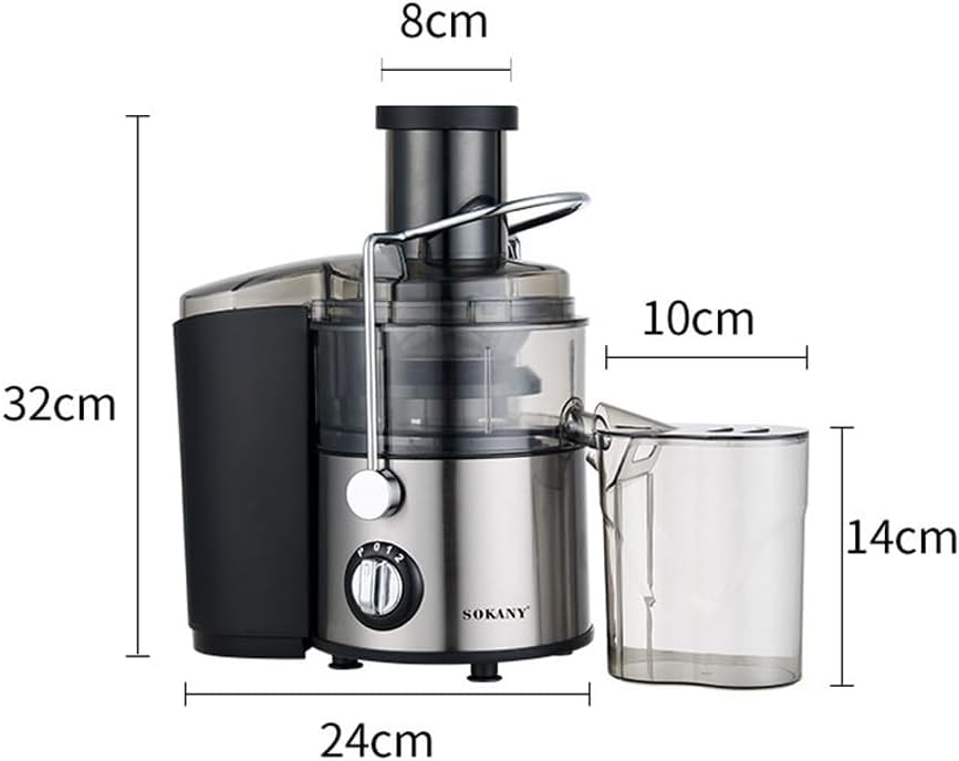 SOKANY 800W Entsafter Gemüse und Obst, Quick Juicer mit optimierter Saftausbeute, Grosse 65 mm Einfü