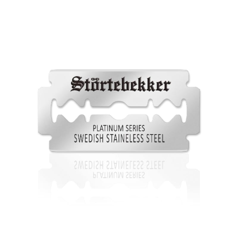 Störtebekker® Einstiegsset - mit Rasierhobel inkl. Etui (Schwarz) und 10 Klingen + 100 Extra Störteb