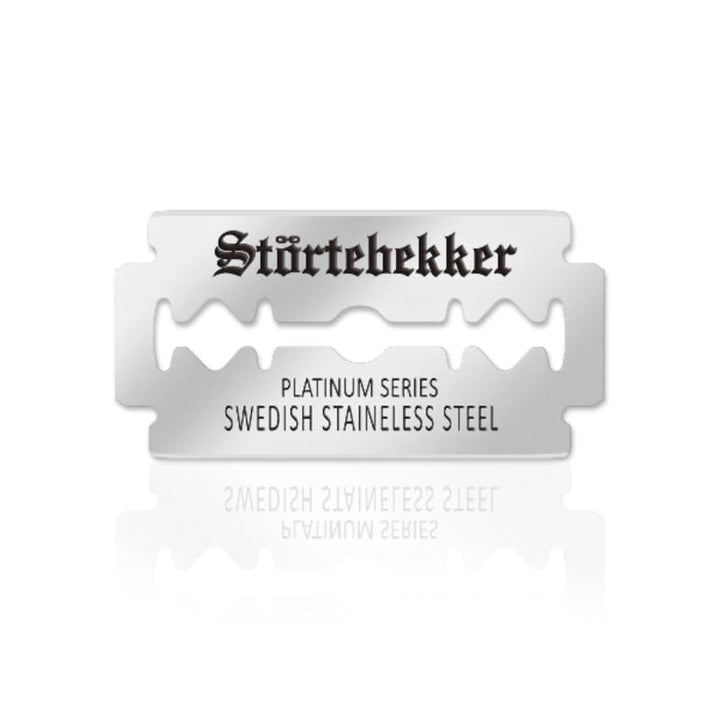 Störtebekker® Einstiegsset - mit Rasierhobel inkl. Etui (Schwarz) und 10 Klingen + 100 Extra Störteb