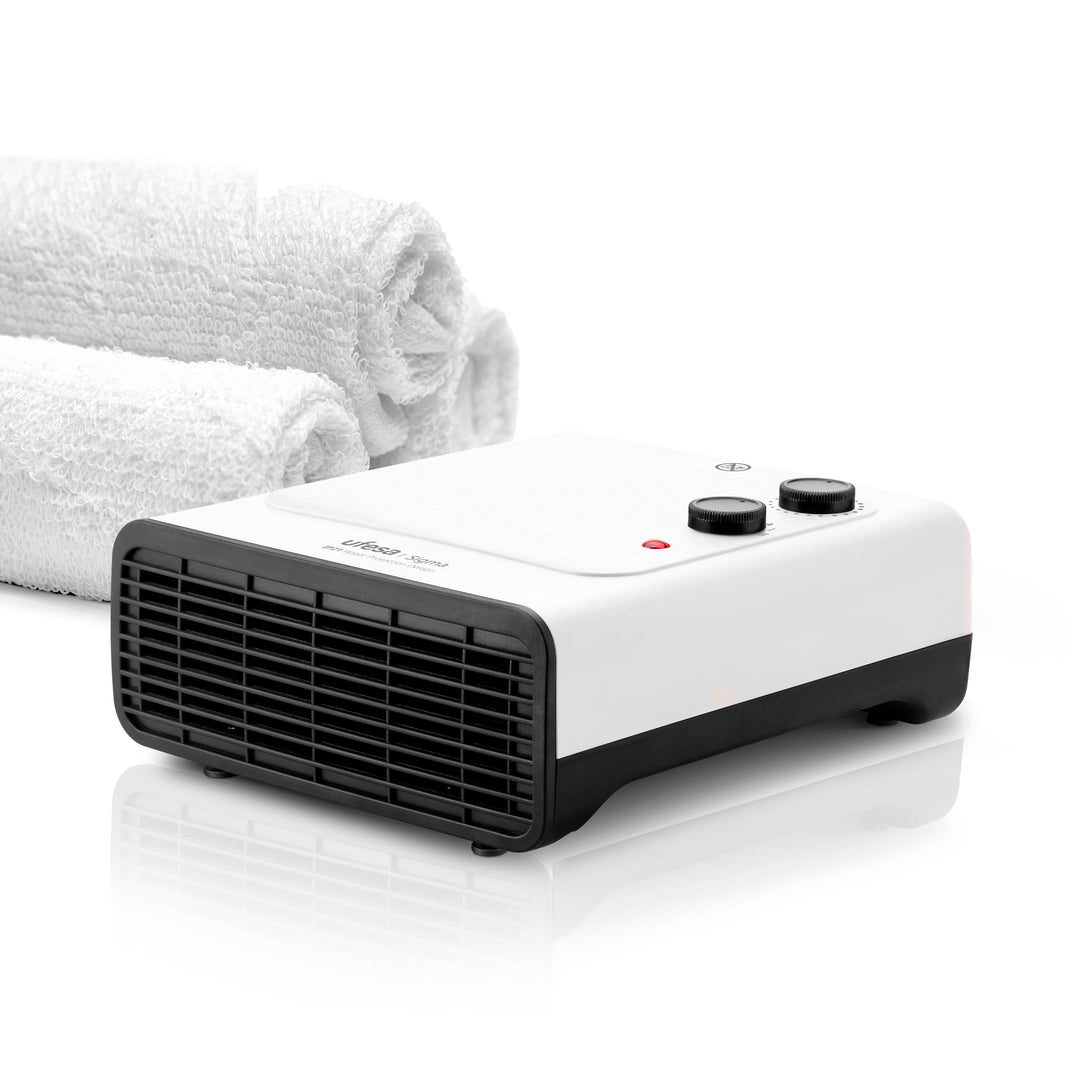 Ufesa Sigma – 1800 W Flachheizgerät mit IP21-Schutz für Badezimmer, 3 Heiz-/Kälteleistungsstufen, ei
