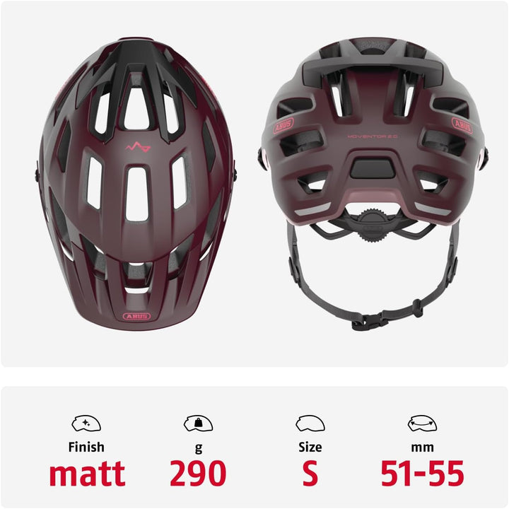 ABUS MTB-Helm Moventor 2.0 - komfortabler Fahrradhelm fürs Gelände - All-Mountain-Helm - für Damen u