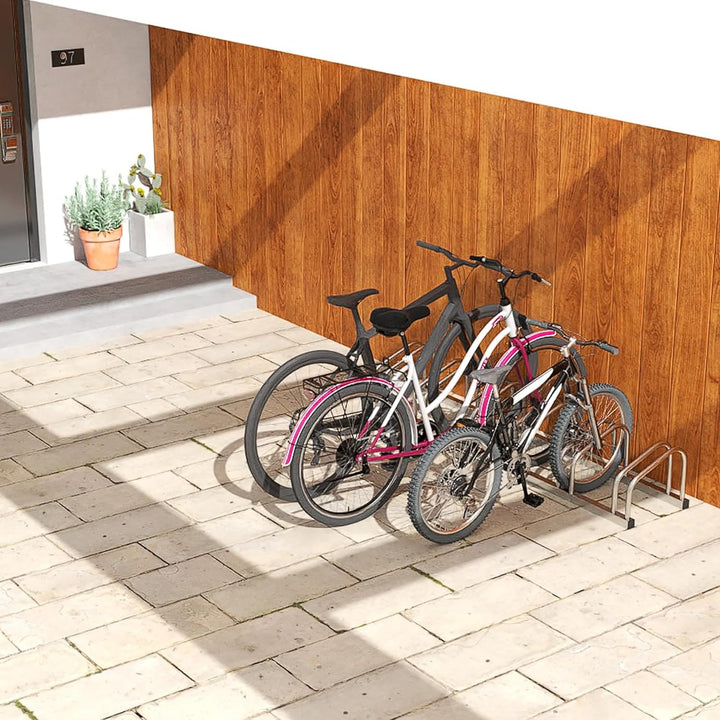 HENGMEI Fahrradständer Für 6 Fahrräder Stahl Mehrfachständer Radabstand für 30-65mm Reifenbreite Büg