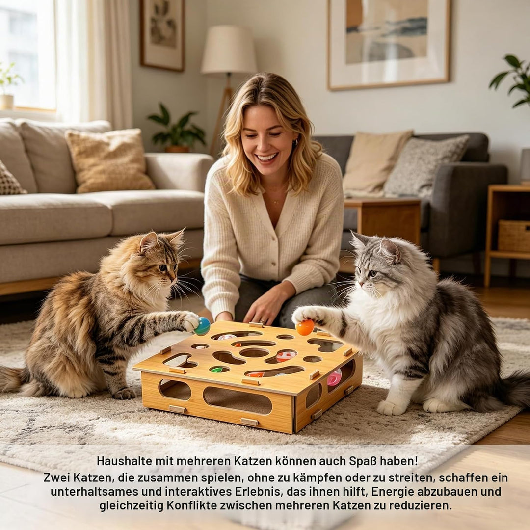 8 Stück Katzenkratzpuzzle Anreicherungsbox,Beschäftigungsbox Krallenfeile Katzen,Interaktives katzen